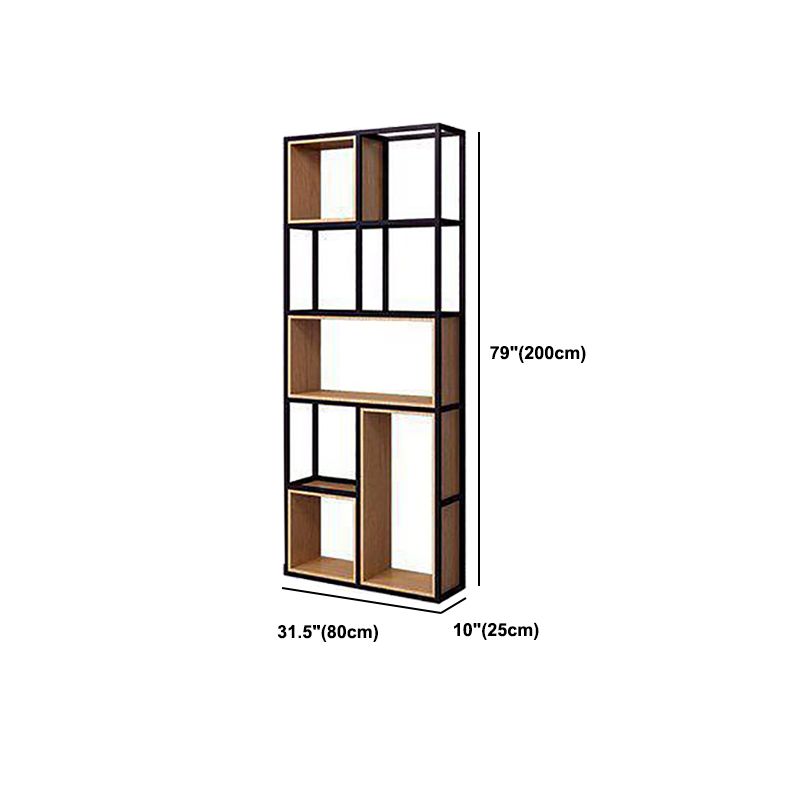 9.8 "W Bookcase de metal abierta de estantería geométrica contemporánea