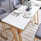 White Glam Style Bar Table in Faux Marble and Metal Bar Table for Dining Room Clearhalo 'Bar Furniture' 'Bar Tables' 'bar_tables' 'furn' 'furn_bar_tables' 'Furniture' 'furniture_bar_tables' 'Kitchen & Dining Furniture' 1200x1200_be5d3f4e-d98d-4af7-9b5e-93d3bfe3c9c1