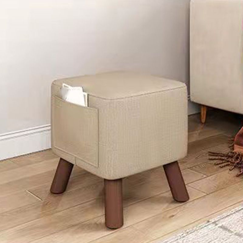 Modern Square Standard Pure Color Water Resistant Standard for Living Room Clearhalo 'furn' 'furn_ottomans_poufs' 'Furniture' 'Living Room Furniture' 'Ottomans & Poufs' 'ottomans_poufs' 1200x1200_be5e7460-9c97-4c7e-8ba4-7075981261ef