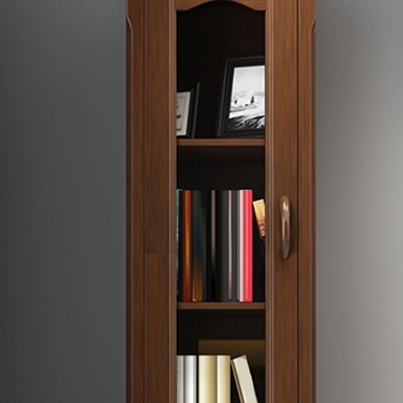 76.8" Tall Solid Wood Accent Cabinet Glass Paned 2 Doors Storage Cabinet Clearhalo 'Cabinets & Chests' 'cabinets_chests' 'furn' 'furn_cabinets_chests' 'Furniture' 'Living Room Furniture' 1200x1200_be5ef7f8-bcfc-4b6c-a1a2-073f8a93870f