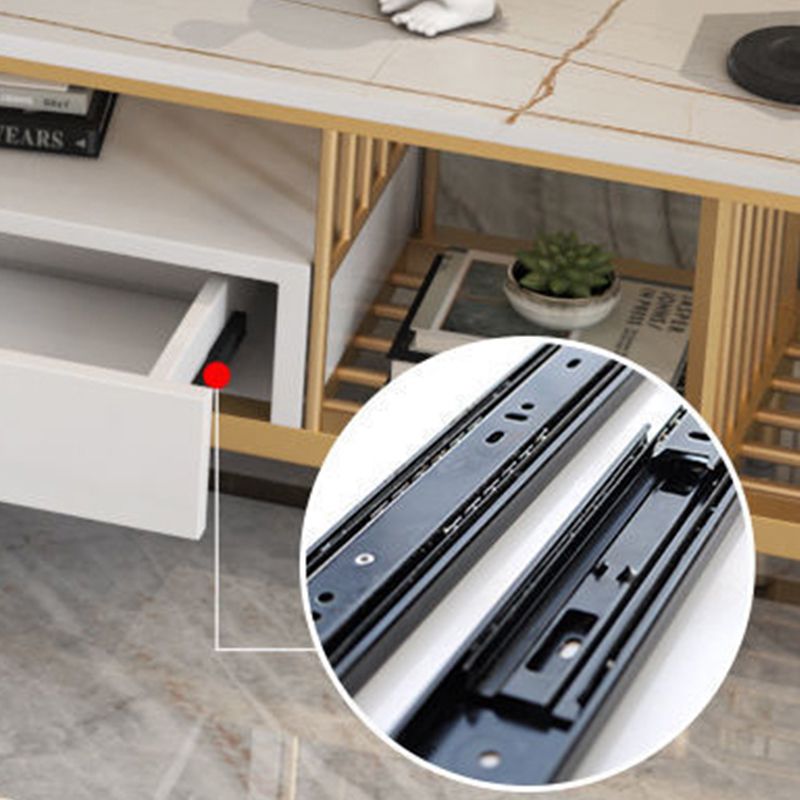 Eigentijdse tv-mediastandaard Stenen tv-console voor woonkamer
