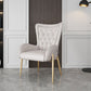 Glam Metal Dining Room Chairs Upholstered Side Arm Chair for Home Use Clearhalo ' kitchen&dining_furn' 'Dining Chairs' 'Dining Tables & Seating' 'dining_chair' 'furn' 'furn_dining_chair' 'Furniture' 'furniture_dining_chair' 'Kitchen & Dining Furniture' 'kitchen' 1200x1200_be630ce8-cb99-4756-8a45-7200ab10de2b