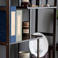 Espresso Shelf Bookcase with Doors Open Back Bookshelf for Office