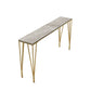 Glam Iron Bar Dining Table with Stone Top Indoor Bistro Table Fixed Table Clearhalo 'Bar Furniture' 'Bar Tables' 'bar_tables' 'furn' 'furn_bar_tables' 'Furniture' 'furniture_bar_tables' 'Kitchen & Dining Furniture' 1200x1200_be662e5f-ccaf-4cbe-8b42-60b53badbaa9