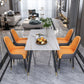 Modern Matte Finish Stone Dining Table Rectangle Dining Table Clearhalo ' dining_table' 'Dining Tables & Seating' 'Dining Tables' 'furn' 'furn_dining_table' 'Furniture' 'furniture_dining_table' 'Kitchen & Dining Furniture' 'kitchen&dining_furn' 'kitchen' 'kitchen_dining_table' 1200x1200_be66f799-e1d2-48a9-a57f-5a45e36ede9c