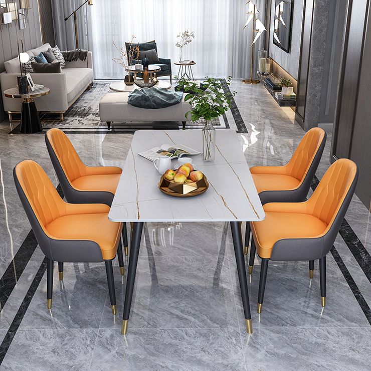 Modern Matte Finish Stone Dining Table Rectangle Dining Table Clearhalo ' dining_table' 'Dining Tables & Seating' 'Dining Tables' 'furn' 'furn_dining_table' 'Furniture' 'furniture_dining_table' 'Kitchen & Dining Furniture' 'kitchen&dining_furn' 'kitchen' 'kitchen_dining_table' 1200x1200_be66f799-e1d2-48a9-a57f-5a45e36ede9c