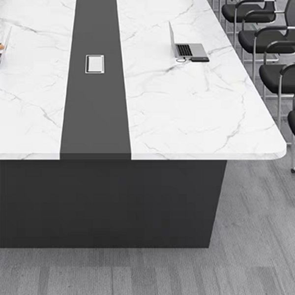 Scrivania di scrittura in stile industriale Curve Cable Management Office Desk