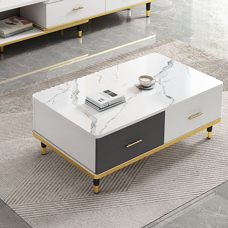 Modern Style Rectangular Design Toughened Glass Top Coffee Table Clearhalo 'Coffee & Accent Tables' 'Coffee Tables' 'coffee_tables' 'furn' 'furn_coffee_tables' 'Furniture' 'furniture_coffee_tables' 'Living Room Furniture' 1200x1200_be672430-7362-44f0-99c8-9ca7acc6380a