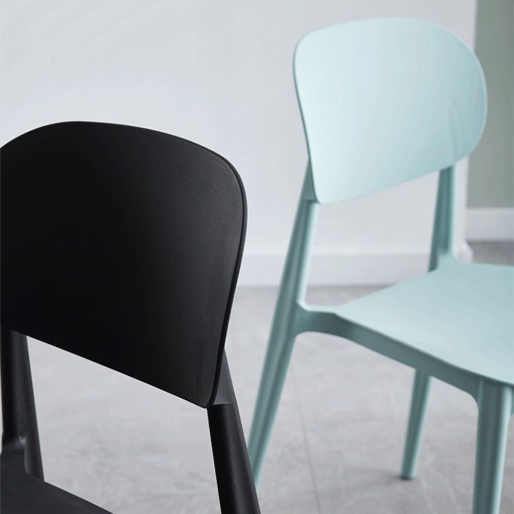 Glam Style Plastic Side Chair Matte Finish Open Back Dining Chair for Home Clearhalo ' kitchen&dining_furn' 'Dining Chairs' 'Dining Tables & Seating' 'dining_chair' 'furn' 'furn_dining_chair' 'Furniture' 'furniture_dining_chair' 'Kitchen & Dining Furniture' 'kitchen' 1200x1200_be681572-ec93-41a4-88f6-c0d0e562bfdf