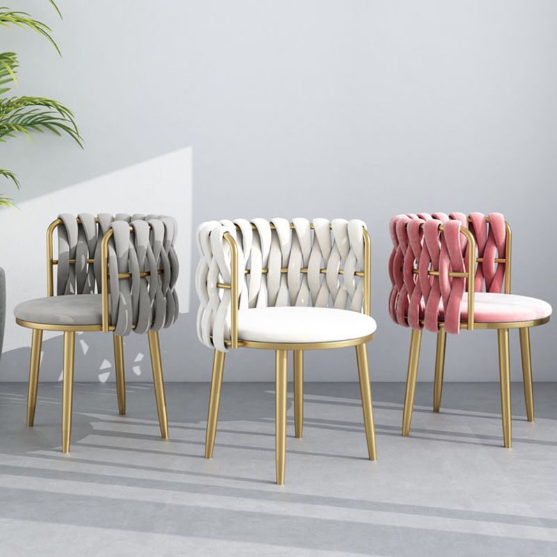 Nordic Metal Dining Room Chairs Velvet Armless Dining Chairs for Restaurant Clearhalo ' kitchen&dining_furn' 'Dining Chairs' 'Dining Tables & Seating' 'dining_chair' 'furn' 'furn_dining_chair' 'Furniture' 'furniture_dining_chair' 'Kitchen & Dining Furniture' 'kitchen' 1200x1200_be69565d-bb5a-4251-84fe-f61273b5189c