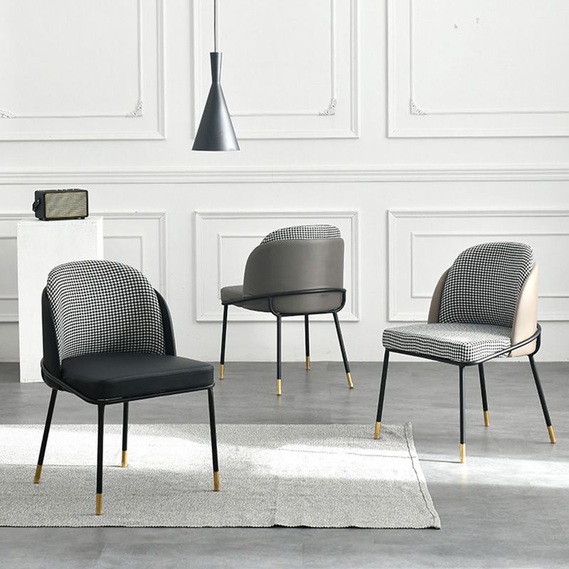 Nordic Dining Chairs Parsons Arm Chair for Kitchen with Metal Legs Clearhalo ' kitchen&dining_furn' 'Dining Chairs' 'Dining Tables & Seating' 'dining_chair' 'furn' 'furn_dining_chair' 'Furniture' 'furniture_dining_chair' 'Kitchen & Dining Furniture' 'kitchen' 1200x1200_be6afbb0-3481-4f11-bef9-3bed694d6312