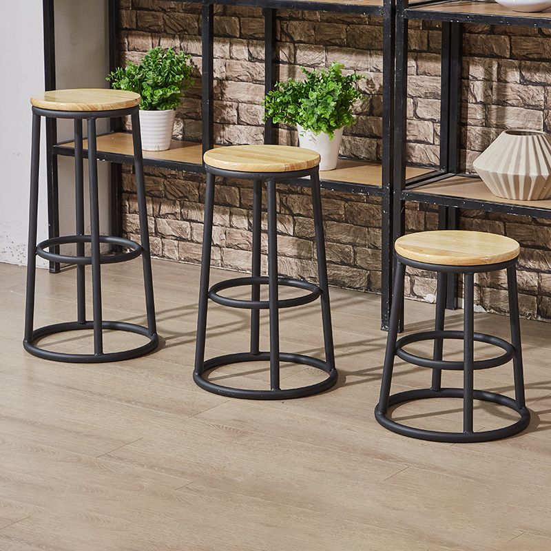 Industrial Armless Backless Counter Stool Steel Cashier Bar Stool with Pedal Clearhalo 'Bar Furniture' 'Bar Stools' 'bar_stools' 'furn' 'furn_bar_stools' 'furniture_bar_stools' 'Kitchen & Dining Furniture' 'kitchen&dining_furn' 'kitchen' 'kitchen_furn' Furniture' 1200x1200_be6bfb67-4e90-4eca-9db3-9549d7013742
