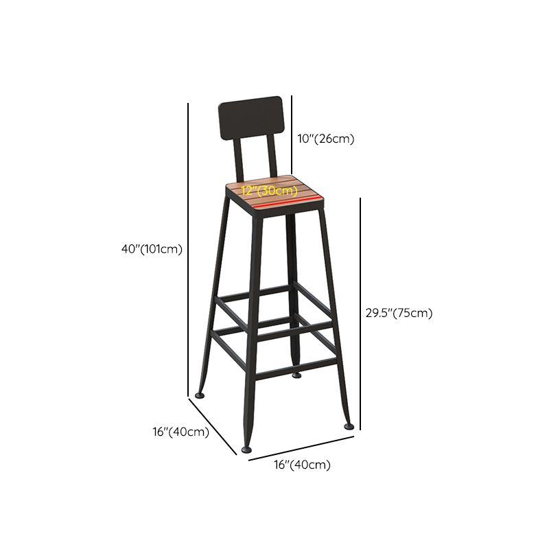 Industrial Metal Bar Stools Bar Height Outdoor Bar Stool with Black Base Clearhalo 'Bar Furniture' 'Bar Stools' 'bar_stools' 'furn' 'furn_bar_stools' 'Furniture' 'Kitchen & Dining Furniture' 1200x1200_be6c9cb5-27ee-40cf-b711-d69108e9cf82