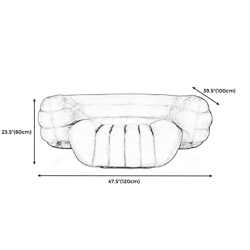 Transitional Modern Biscuit Back Sofa 23.62"High Velvet Tuxedo Arm Chesterfield Sofa Clearhalo 'furn' 'furn_sofas' 'Furniture' 'furniture_sofas' 'kitchen' 'kitchen_sofas' 'Living Room Furniture' 'Sofa' 'sofas' 1200x1200_be6cf04a-09ee-4e16-bb6e-8283c82b0929