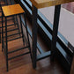 Brown Modern Style Bar Table Solid Wood and Metal with Footrest Coffee Shop Table Clearhalo 'Bar Furniture' 'Bar Tables' 'bar_tables' 'furn' 'furn_bar_tables' 'Furniture' 'furniture_bar_tables' 'Kitchen & Dining Furniture' 1200x1200_be6f8bda-5d1b-49f7-8e18-459fb5f21b72