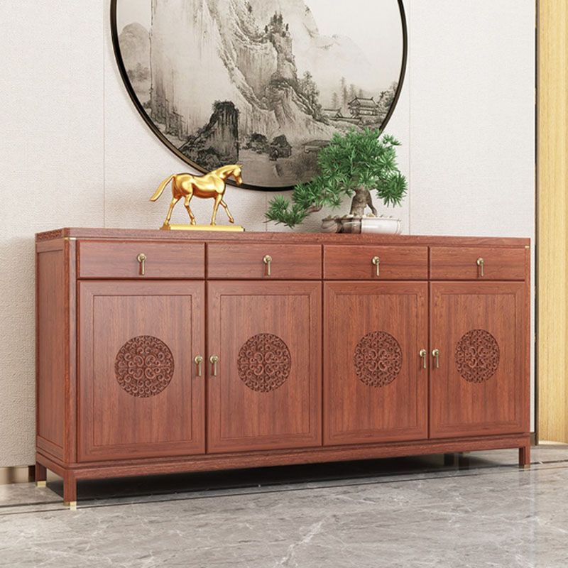 Modern Buffet Table Solid Wood Buffet Stand with Doors for Dining Room Clearhalo 'buffet_sideboard' 'Buffets & Sideboards' 'furn' 'furn_buffet_sideboard' 'Furniture' 'Kitchen & Dining Furniture' 1200x1200_be71addb-4ad2-45a8-96a1-e07beb259bb6