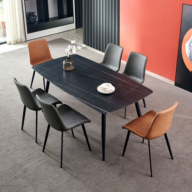 Sillas de comedor de cuero industrial sólidos laterales laterales para la cocina