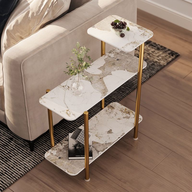 Contemporary Rectangular Side Table Slate Top 4 Legs End Table Clearhalo 'Coffee & Accent Tables' 'End & Side Tables' 'end_side_tables' 'furn' 'furn_end_side_tables' 'Furniture' 'Living Room Furniture' 1200x1200_be745307-2709-4bd4-b651-ef4d8b74d3ee