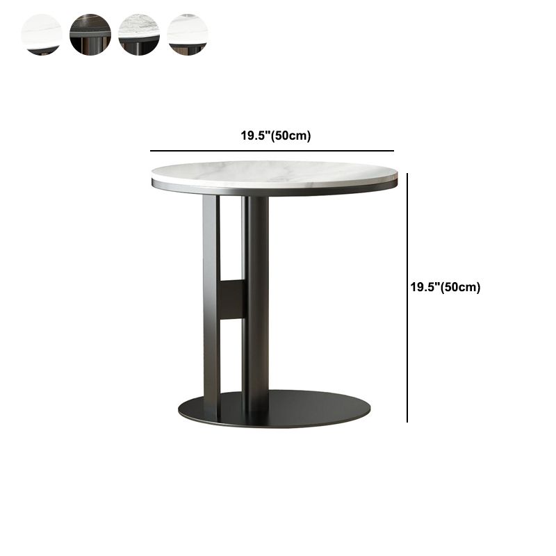 Minimalist Slate Side End Table Pedestal Side End Table for Living Room