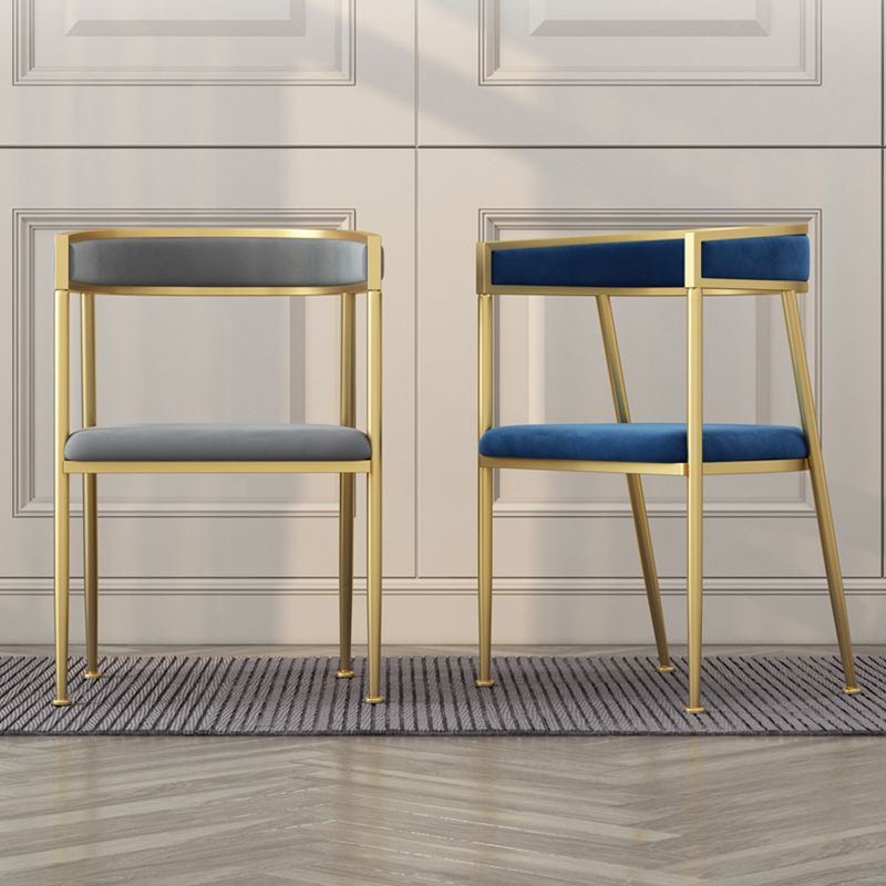 Chaise d'appoint de salle à manger en velours Glam, fauteuil rembourré d'intérieur pour cuisine