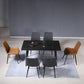 Rectangle Sintered Stone Two-Color Dining Table Modern 4 Legs Table for Dining Room Clearhalo ' dining_table' 'Dining Tables & Seating' 'Dining Tables' 'furn' 'furn_dining_table' 'Furniture' 'furniture_dining_table' 'Kitchen & Dining Furniture' 'kitchen&dining_furn' 'kitchen' 'kitchen_dining_table' 1200x1200_be79d51d-873e-491f-9338-dfc1587764e3