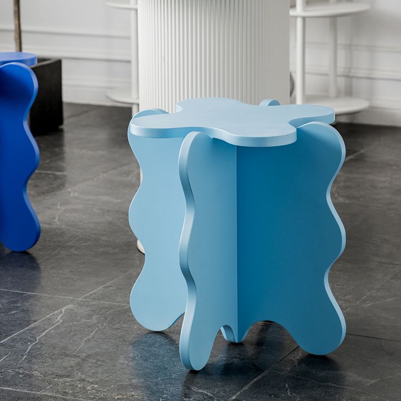 Contemporary Geometric Side End Snack Table X-base End Table