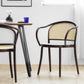 Modern Style Chairs Dining Stackable Arm Chair with Wooden Legs for Kitchen