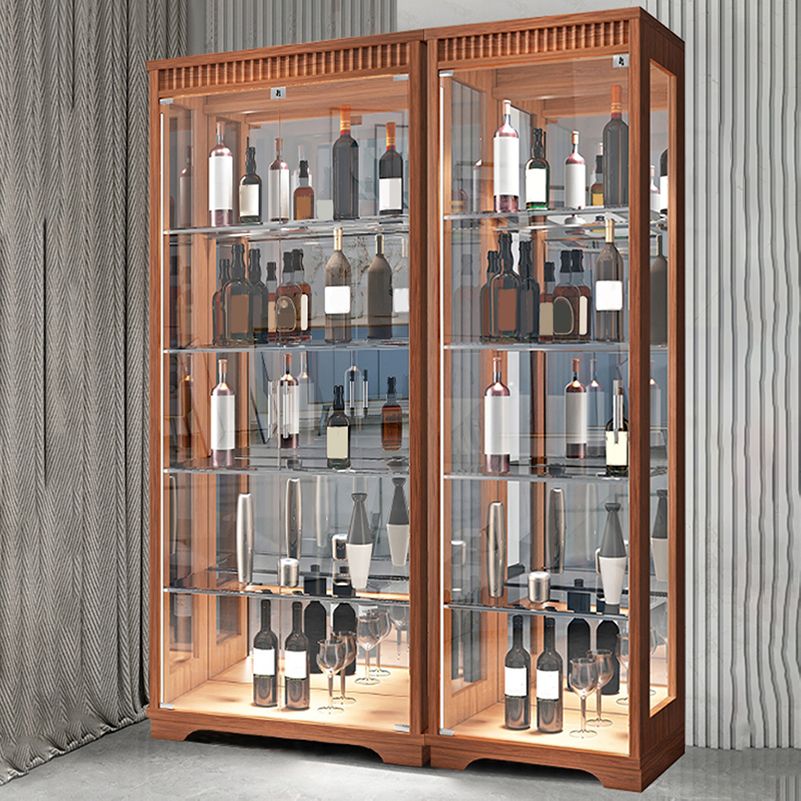 Armadio di vetro con mobile in vetro di gomma contemporanea con porte con porte