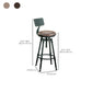 Modern Armless Rotatable Counter Stool Iron Bar Stool with Pedal