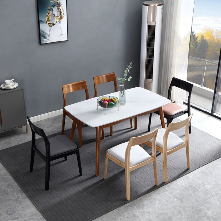 Modern Wooden Dining Chairs Open Back Dining Side Armless Chair for Kitchen Clearhalo ' kitchen&dining_furn' 'Dining Chairs' 'Dining Tables & Seating' 'dining_chair' 'furn' 'furn_dining_chair' 'Furniture' 'furniture_dining_chair' 'Kitchen & Dining Furniture' 'kitchen' 1200x1200_be7ba7fc-960b-4507-870c-71dffb0b8cd2