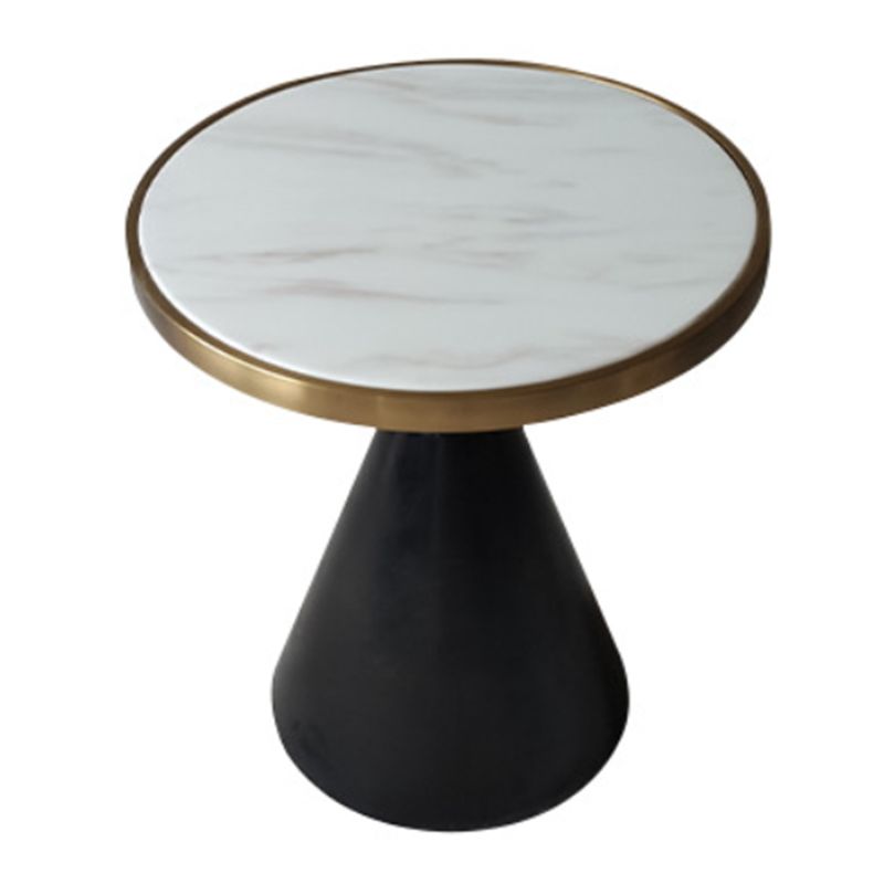 Tavolo da divano in falda in falda in finto glam in falda tavola di divano nero/bianco.