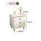 Glam Wood-Based Panel Accent Table Nightstand Drawer Storage Night Table with Legs
