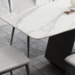 Modern Sintered Stone Top Dining Set Rectangular 1/4/5/7 Pieces Dining Room Table Set Clearhalo 'Dining Room Sets' 'Dining Tables & Seating' 'dining_room_set' 'furn' 'furn_dining_room_set' 'Furniture' 'Kitchen & Dining Furniture' 1200x1200_be7cf7c7-7aa6-4707-be06-3ea07bb2ed52