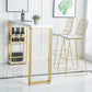 Glam 1/2/3 Pieces Wood Bar Table Set Rectangle Bar Table with High Stools for Kitchen Clearhalo 'Bar Furniture' 'furn' 'furn_home_bar_bar_sets' 'Furniture' 'Home Bars & Bar Sets' 'home_bar_bar_sets' 'Kitchen & Dining Furniture' 1200x1200_be7d5bda-cef3-4d1d-a042-dcc7f4cc5543