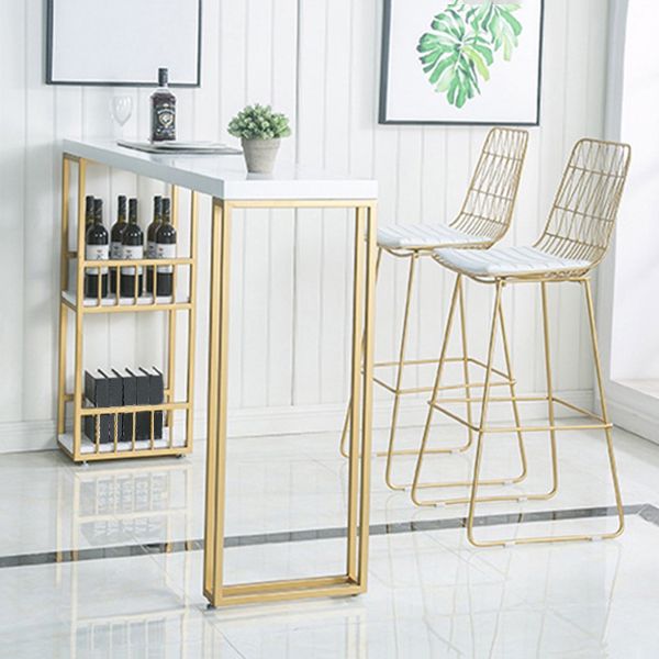 Glam 1/2/3 Pieces Wood Bar Table Set Rectangle Bar Table with High Stools for Kitchen Clearhalo 'Bar Furniture' 'furn' 'furn_home_bar_bar_sets' 'Furniture' 'Home Bars & Bar Sets' 'home_bar_bar_sets' 'Kitchen & Dining Furniture' 1200x1200_be7d5bda-cef3-4d1d-a042-dcc7f4cc5543