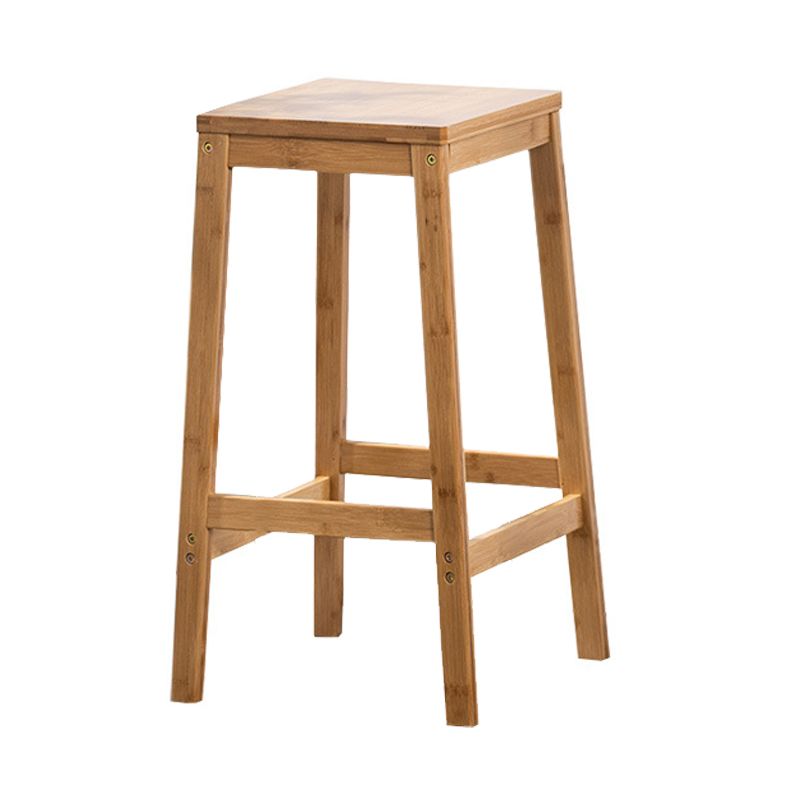 Modern Style Backless Bar-stool Square Counter Bar Stool with Wooden Legs Clearhalo 'Bar Furniture' 'Bar Stools' 'bar_stools' 'furn' 'furn_bar_stools' 'Furniture' 'furniture_bar_stools' 'Kitchen & Dining Furniture' 1200x1200_be7e86f5-e5da-491b-971b-0f80d009b274