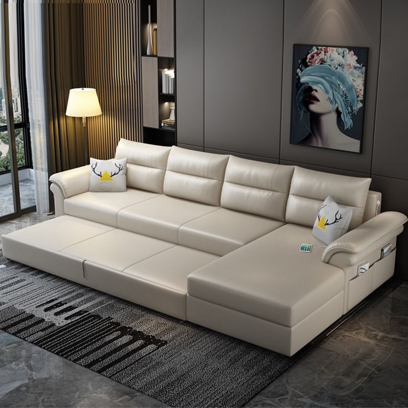 Cushion Back Storage Stain-Resistant Manual Reclining Faux Leather Sectional Sofa Set Clearhalo 'Furniture' 'furniture_sectionals' 'Living Room Furniture' 'Sectionals' 1200x1200_be7f50f8-1d4c-487b-b349-d76493d61c9a
