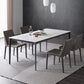 Simple Kitchen Rectangle Shape Dining Table Sintered Stone Top Dining Table with 4 Legs Base Clearhalo ' dining_table' 'Dining Tables & Seating' 'Dining Tables' 'furn' 'furn_dining_table' 'Furniture' 'furniture_dining_table' 'Kitchen & Dining Furniture' 'kitchen&dining_furn' 'kitchen' 'kitchen_dining_table' 1200x1200_be814138-3c6f-4f5f-8e2f-18543c82715b