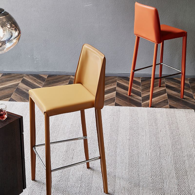 Sgabello da bar in pelle moderna sgabello da banco posteriore per sala da pranzo