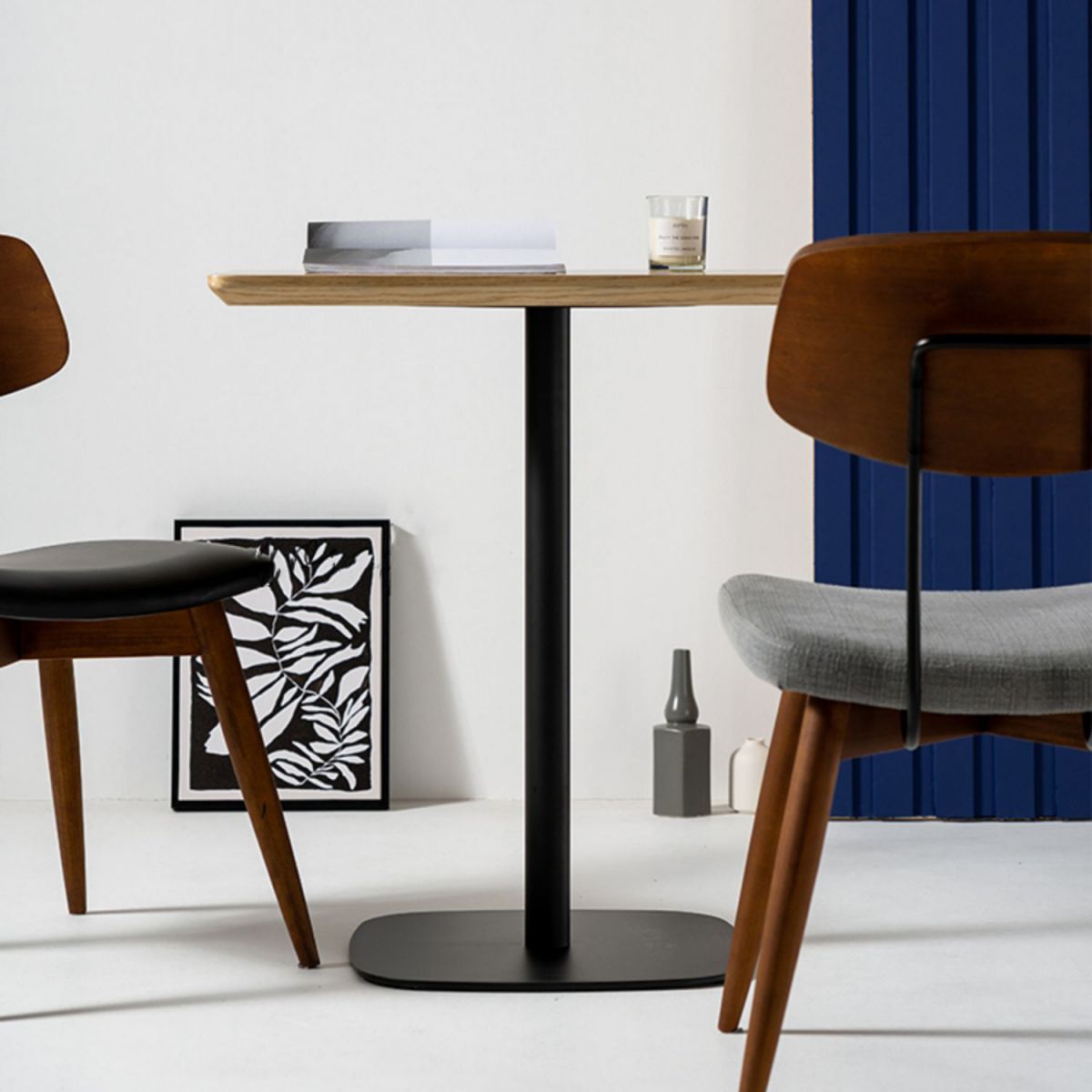 Industrial Square Dining Table Pedestal Dining Table for Home Kitchen Dinner Clearhalo ' dining_table' 'Dining Tables & Seating' 'Dining Tables' 'furn' 'furn_dining_table' 'Furniture' 'furniture_dining_table' 'Kitchen & Dining Furniture' 'kitchen&dining_furn' 'kitchen' 'kitchen_dining_table' 1200x1200_be82c28a-7da3-4a35-b5a8-3cbf0209d28a