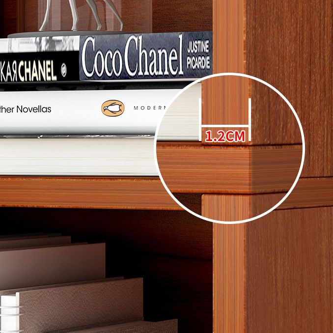 Houten boekenkast moderne minimalistische thuisstudie hoek rechthoekige boekenplank