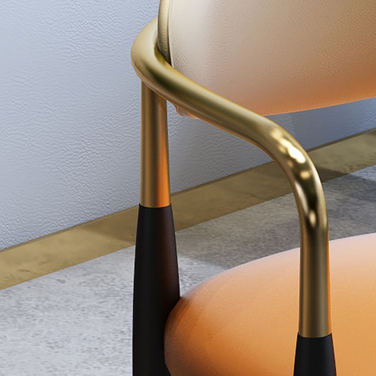 Modern Upholstered Dining Chair Open Back Dining Side Furniture in Matte Finish for Indoor