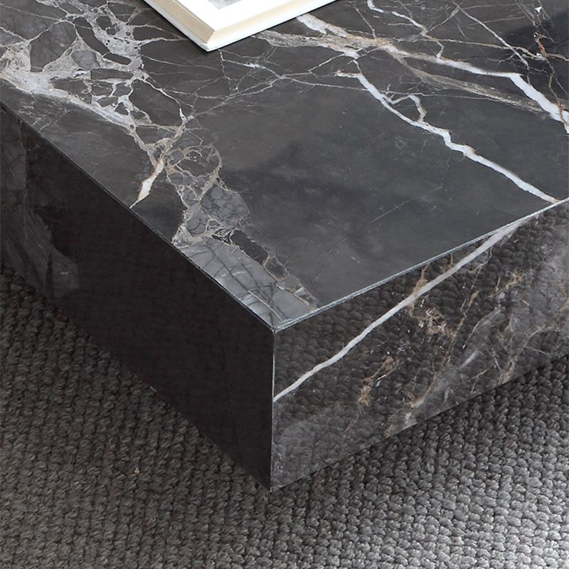 Contemporary Stone Coffee Table Rectangle Sled Coffee Cocktail Table Clearhalo 'Coffee & Accent Tables' 'Coffee Tables' 'coffee_tables' 'furn' 'furn_coffee_tables' 'Furniture' 'Living Room Furniture' 1200x1200_be868445-9c8e-4766-a35f-f0f0f995369d