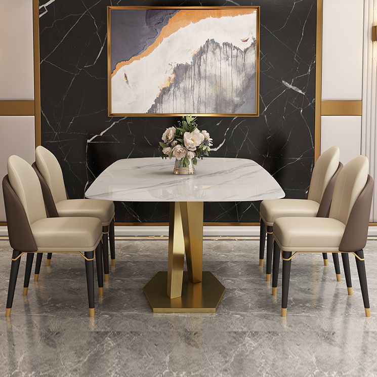 Metal Contemporary Rectangular Table Sintered Stone Table for Dining Room Clearhalo ' dining_table' 'Dining Tables & Seating' 'Dining Tables' 'furn' 'furn_dining_table' 'Furniture' 'furniture_dining_table' 'Kitchen & Dining Furniture' 'kitchen&dining_furn' 'kitchen' 'kitchen_dining_table' 1200x1200_be8886dd-92c9-4f32-b9e3-83b7fe62da2d