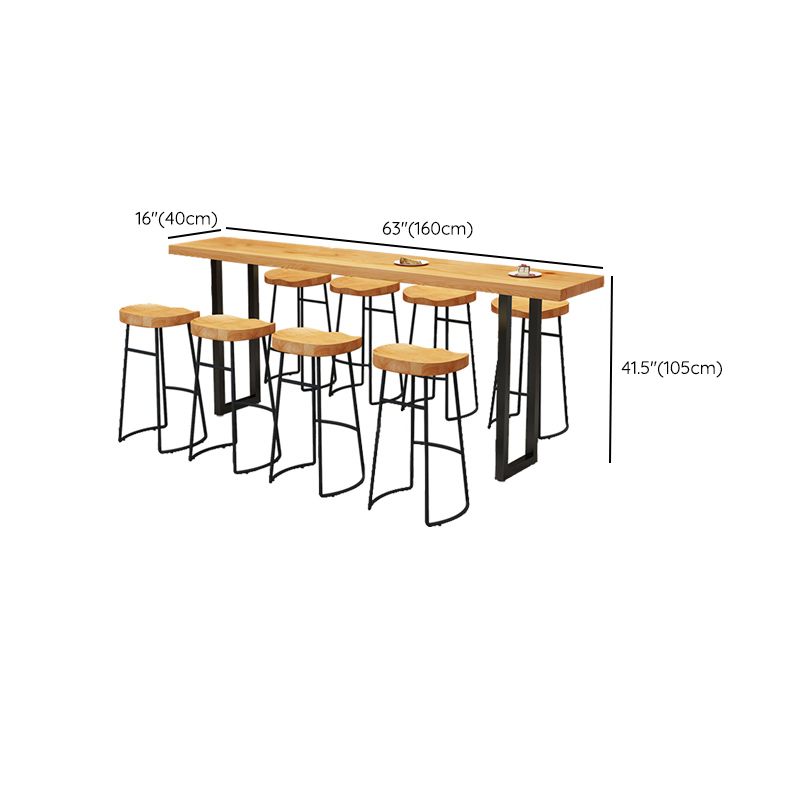 Industrial Rectangle Bar Counter Table Wood Bar Counter Table for Restaurant Clearhalo 'Bar Furniture' 'Bar Tables' 'bar_tables' 'furn' 'furn_bar_tables' 'Furniture' 'Kitchen & Dining Furniture' 1200x1200_be8a5704-7550-4dd8-995b-c5a44f0c2dcb