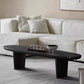 Modern 2 Legs Oval Cocktail Table Wooden Coffee Table in Black Clearhalo 'Coffee & Accent Tables' 'Coffee Tables' 'coffee_tables' 'furn' 'furn_coffee_tables' 'Furniture' 'Living Room Furniture' 1200x1200_be8a5f66-ddd1-401f-88e8-134ec8f67005