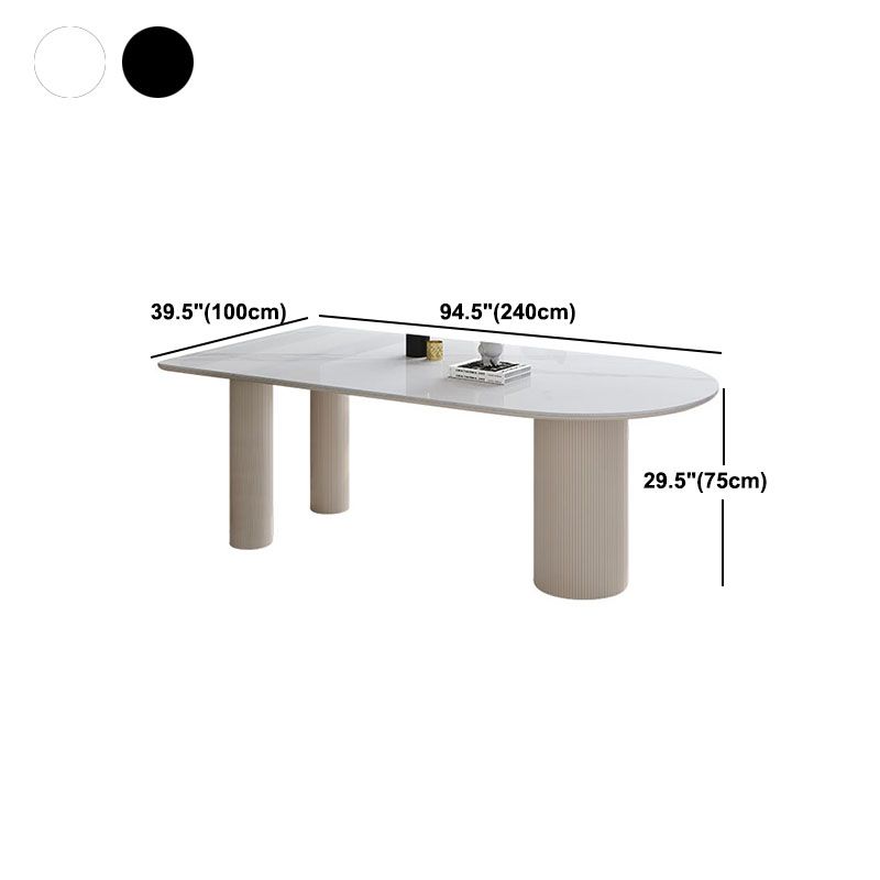Irregular Shape White Table for Restaurant Sintered Stone Top Island Table with 3 Legs Clearhalo 'Dining Tables & Seating' 'Dining Tables' 'dining_table' 'furn' 'furn_dining_table' 'Furniture' 'furniture_dining_table' 'Kitchen & Dining Furniture' 'kitchen' 'kitchen_dining_table' 1200x1200_be8c4ae6-11c8-4468-b7b3-72523cb161a2