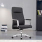 Contemporary Arm Chair Fixed Arms Wheels Black Leather High Back Chair Clearhalo 'furn' 'furn_office_chair' 'Furniture' 'Office Chairs' 'Office Furniture' 'office_chair' 1200x1200_be8d2af7-57f6-4172-94f9-a7d13f49a0ca