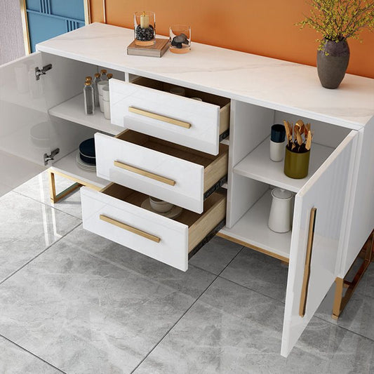 Armadi glam a buffet a specchio a buffet a 3 cassetto e sideboard a buffet a 2 porte