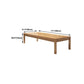 30"H Contemporary Office Desk Solid Wood Natural Writing Desk